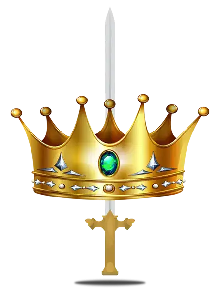 a sword in a crown